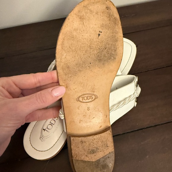 Tod’s White Leather Sandals – Made in Italy - Picture 6 of 6